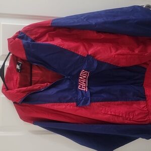 NY Giants NFL Team Apparel Red and Blue Zip Jacket